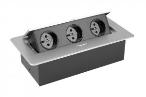 StrongPower prise électrique 3x230V type français argent