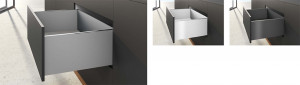 HETTICH ensemble AvanTech YOU tiroir, 251/600mm, 30kg, Quadro, blanc, SiSy