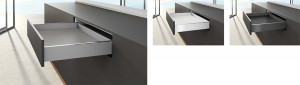 HETTICH ensemble AvanTech YOU tiroir, 77/400mm, 30kg, Quadro, anthracite, SiSy