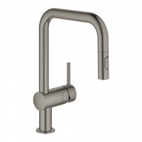 GROHE 32322AL2 Robinet Minta bec U douchette extractible brossé Hard Graphite