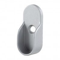 StrongWire support de tringle a vetements oval avec pointes, argenté