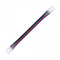 StrongLumio connecteur pour bande LED RGB COB 10mm - câble 4 fils 150mm
