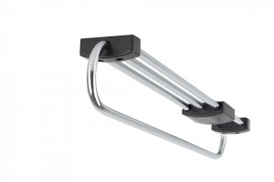 StrongWire porte-manteau tiroir coulissant 400mm noir/chrome