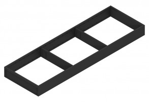BLUM ZC7S650RS2 Ambia-line cadre pour LBX/MVX, NL=650/ L=200 carbone noir CS-M