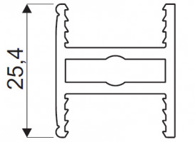 SEVROLL 05926 GM 18 barre de liaison H25 3m noir mat