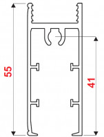 SEVROLL 05800 GM 18 plinthe inférieure 3m 18mm argentée