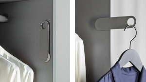 HETTICH 9279065 porte-manteau rabattable pour cintres, anthracite