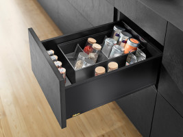 K-BLUM Legrabox tiroir C pure 350mm/40kg, Blumotion/TOB, noir, Expando