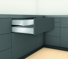 K-BLUM Legrabox, tiroir M 550mm/70kg, Tip-on, noir, vis a bois