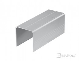 SEVROLL 01257 Single guidage supérieur 3m argenté