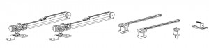 TERNO Classic ensemble de quincaillerie porte coulissante int. 120kg, 1 vantail,