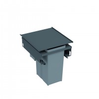 GOLLINUCCI Sorter Metal Line 571, 450 mm, 37 l + couvercle encastré, OrionGrey
