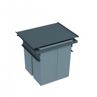 GOLLINUCCI Sorter Metal Line 571 600 mm 80 l + couvercle intégré OrionGrey