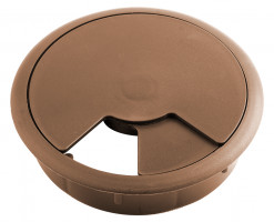 STRONG Passe-câble plastique 80mm noyer