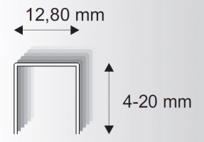 Agrafe de tapissier 338/12-140, 25480 pcs