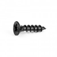 Vis a bois PZ 3,5x16mm tete fraisée zinc noir