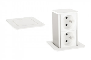 StrongPower PowerUp tiroir, 2x230V, Français, blanc