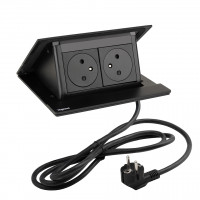 LEGRAND prise électrique PopUp, 2x 230V FR, noir mat