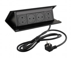 LEGRAND prise électrique PopUp, 4x 230V FR, noir mat