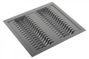 Support porte-assiettes plastique 490x540mm anthracite