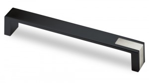 HETTICH 9207481 poignée INTRA 204/192 mm noir mat/Iso inox