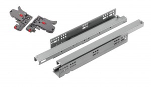 StrongRide synchro 3D coulisse a sortie totale encastrée, 350mm/40kg, soft close