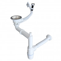 StrongSinks S3 Siphon gain de place avec excentrique pour évier inox