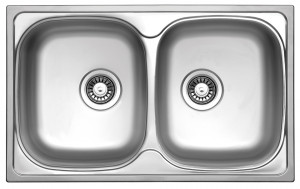 StrongSinks S1 évier Welland 780x480mm double pose sup inox poli