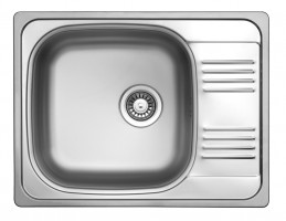 StrongSinks S1 évier Odra 652x503mm avec égouttoir montage sup inox poli
