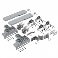 HETTICH 9323131 TopLine 1 porte coulissante ensemble 2 vantaux avec amortissemen