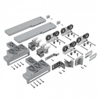HETTICH 9323130 TopLine 1 porte coulissante ensemble 2 vantaux avec amortisseur
