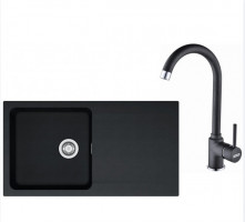 FRANKE ensemble T41Č OID 611 noir + FP 9000.071 onyx