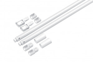 K-StrongBox reling rond supérieur 550mm, blanc, ensemble