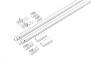 K-StrongBox reling rond central 350mm, blanc, ensemble
