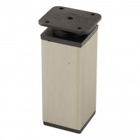 StrongLegs pied de meuble FA009 100Rmm imitation inox/noir plastique