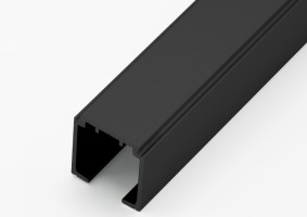 TERNO guidage supérieur 1280/A elox 1,5m noir elox
