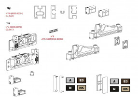 TERNO Diva Fluid Frame ensemble pour cadre porte 80kg 1200/2600, 2x frein, argen