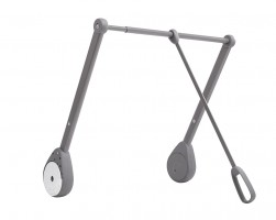 VIBO ASSA tringle de penderie rabattable, 750/1250mm, gris