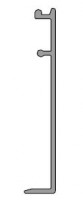 TERNO Solo Vetro profil de couverture rail supérieur 2730/AS 3m