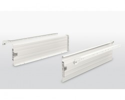 FGV tiroir, glissiere a rouleaux avec côtés, H150/270mm/25kg, blanc