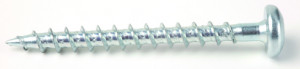 Vis a bois TX 5x20 tete demi-ronde zinc blanc T25