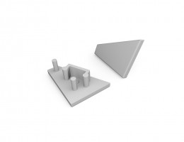 StrongLumio embouts pour profil Corner 10 gen2 gris (paire)