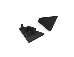 StrongLumio embouts pour profil Corner 10 gen2 noir (paire)