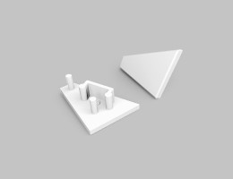 StrongLumio embouts pour profil Corner 10 gen2 blanc (paire)