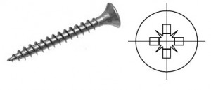 StrongFix Vis a bois PZ 3,5x16mm tete fraisée zinc blanc