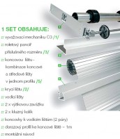 REHAU ensemble metallic-line 20mm 500/1000 alu