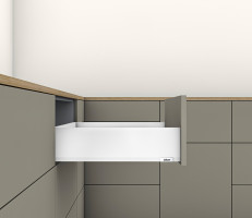 K-BLUM Merivobox, tiroir K 350mm/40kg, blanc, vis a bois