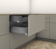 K-BLUM Merivobox, tiroir K 300mm/40kg, gris foncé OG, intérieur