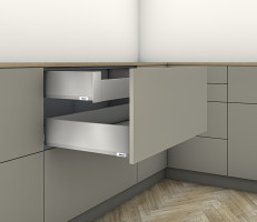 K-BLUM Merivobox tiroir K 300mm/40kg, gris clair IG, intérieur