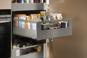 K-BLUM Merivobox tiroir E reling 270mm/40kg, gris clair IG, int., reling K-BLUM Merivobox tiroir E reling 270mm/40kg, gris clair IG, int., reling